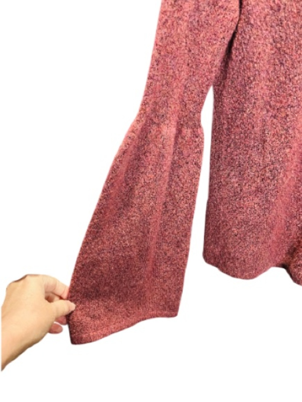 American Eagle Outfitters Berry Pink Crisscross Neck Sweater - Picture 8 of 8